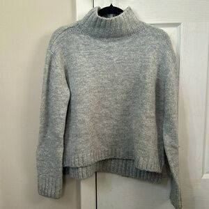 Gray turtle neck